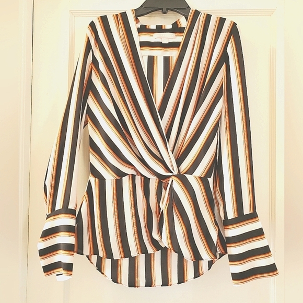 Twist Front Faux Wrap Top